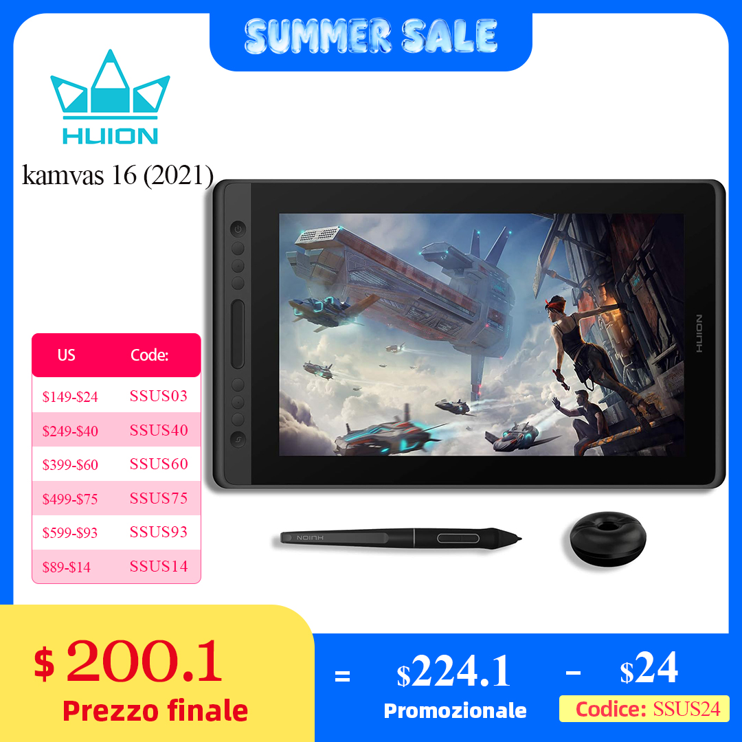 Huion Tablet Accessories - HUION มาใหม่ล่าสุด Kamvas 16(2021) กราฟิกจอภาพแบตเตอรี่แท็บเล็ตปากกาดิจิตอลสำหรับ Win/MAC