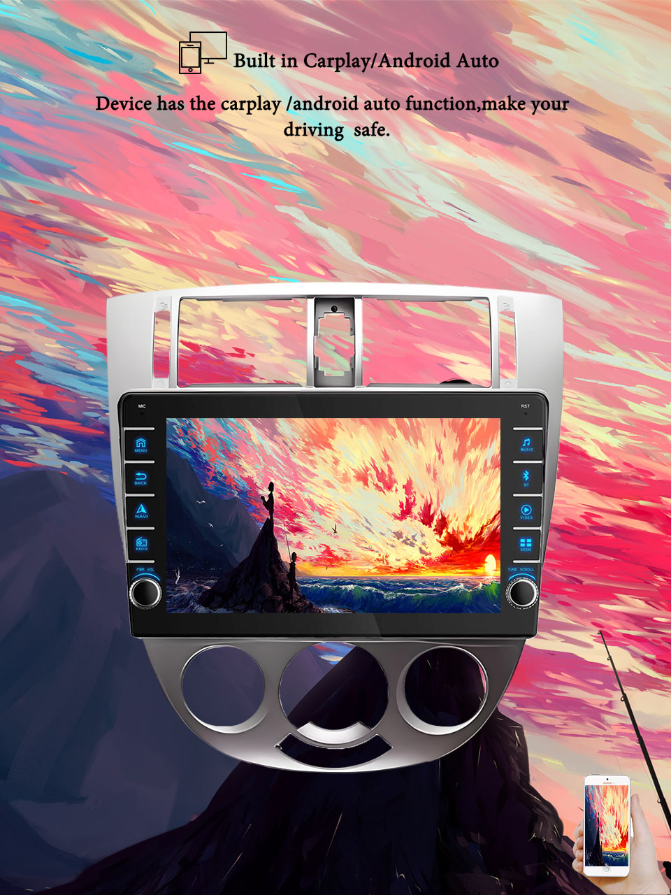 Tablet Danish Mobile & Accessories - 8G + 128G Android 14 สําหรับChevrolet