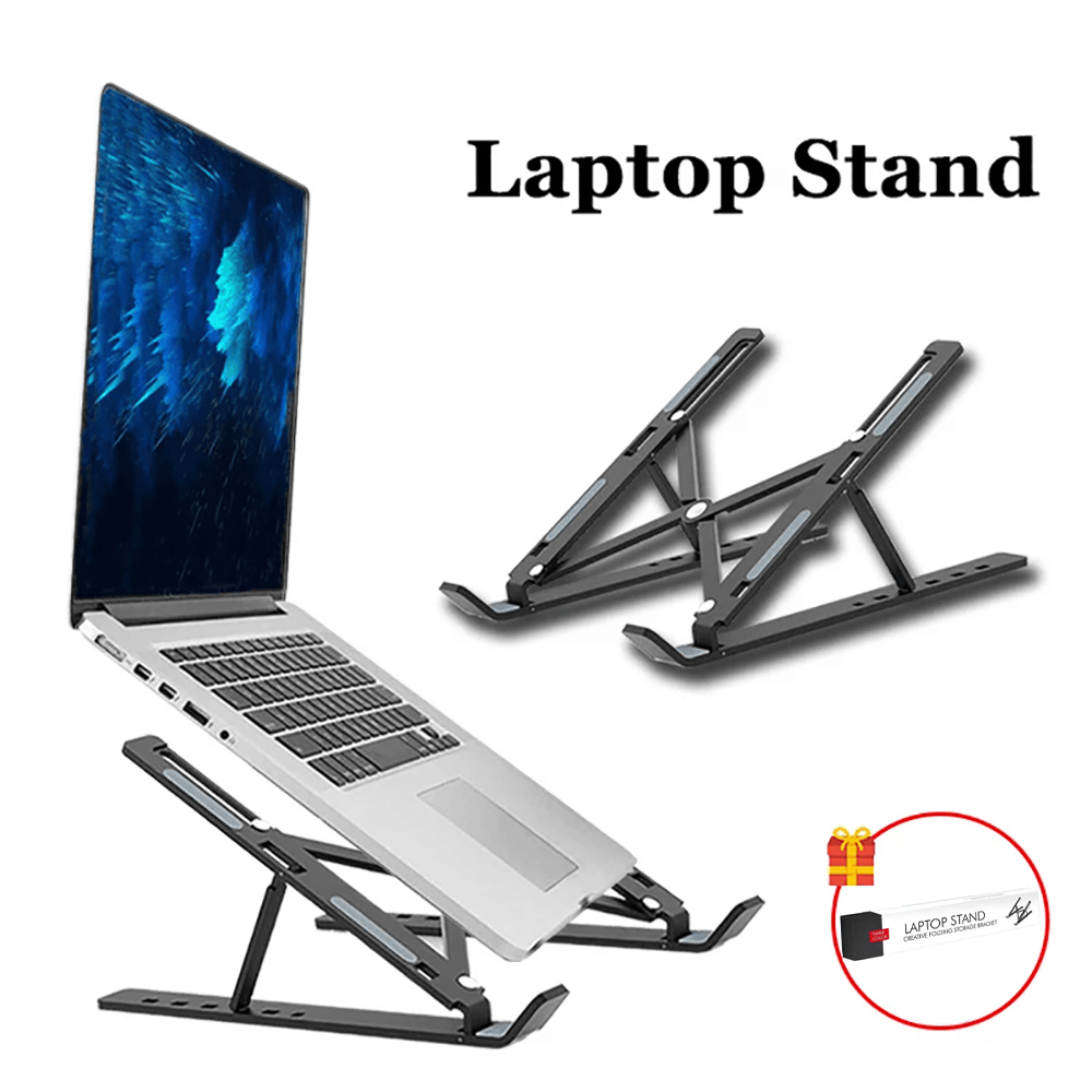Cooling Stand Tablet - ขาตั้งแล็ปท็อปแบบพกพา ขาตั้งโน้ตบุ๊กแบบพับได้ ปรับระดับได้ ที่วางจอคอมพิวเตอร์ สำหรับ Macbook