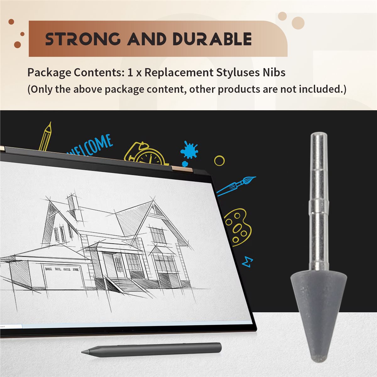 Stylus Replacement Tip - หัวปากกาสไตลัสแบบเปลี่ยนได้สำหรับ HP Rechargeable MPP 2.0 Tilt