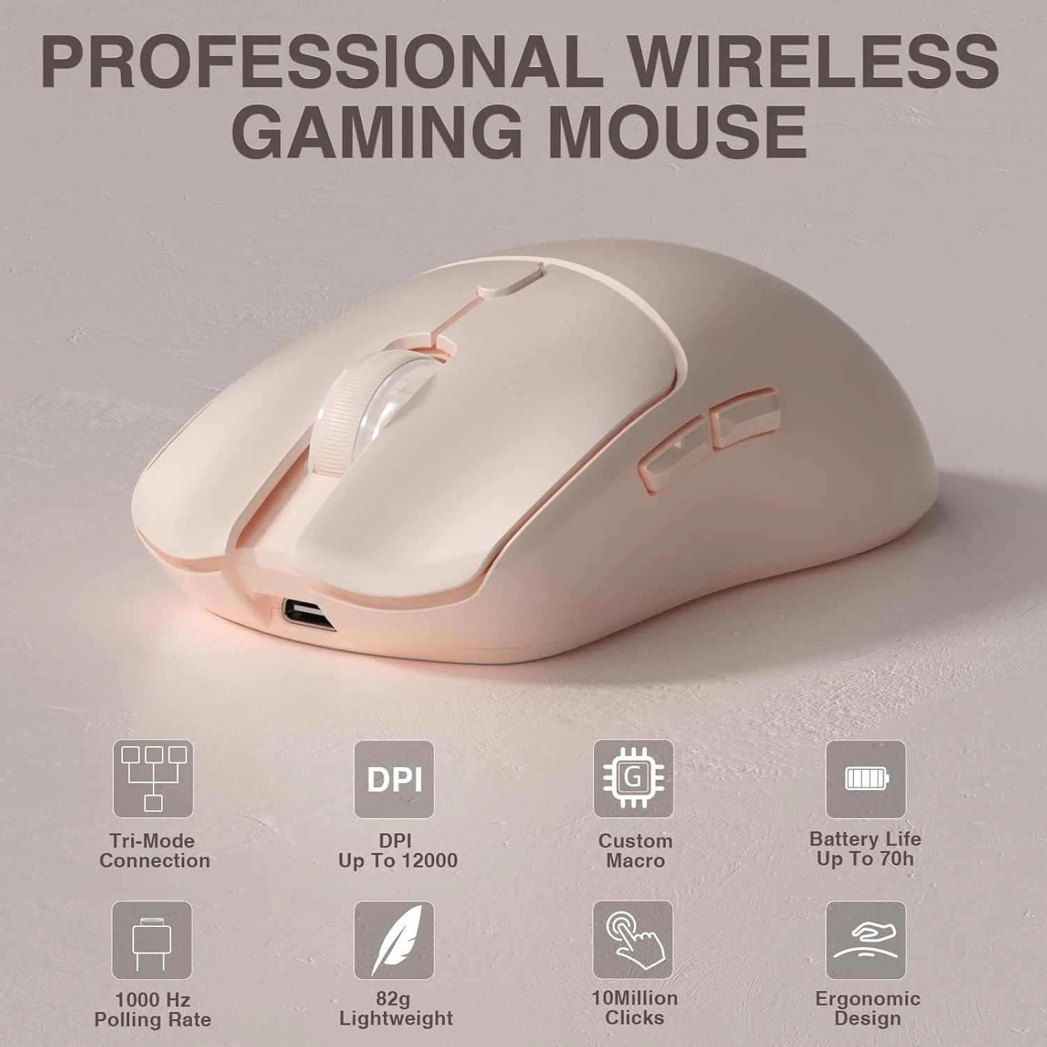 Tablet Accessories For Gaming - AULA SC580X ไตร-โหมดเมาส์เกมมิ่งไร้สาย 12000DPI PAW3325 500mAh