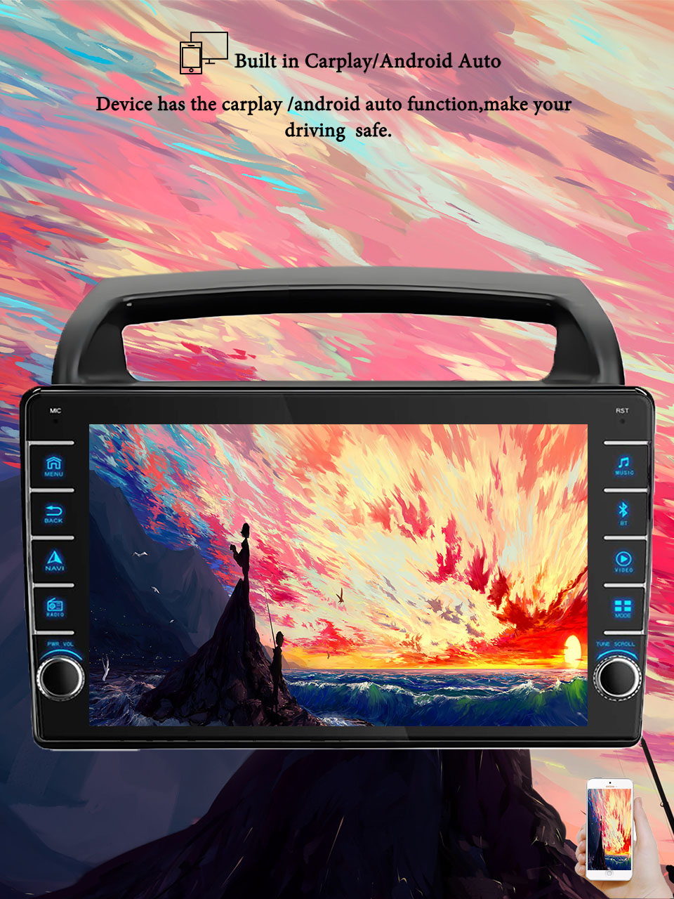 Tablet Danish Mobile & Accessories - 8G + 128G Android 14 สําหรับKia