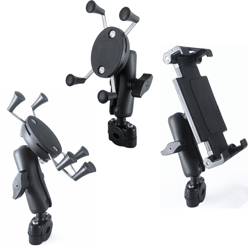 Car Accessories Tablet Holder - ที่ยึดโทรศัพท์มือถือแบบติดพนักพิงศีรษะเบาะหลังรถยนต์อเนกประสงค์ พร้อมแขนยึดแบบสองขา สำหรับไอแพดและโทรศัพท์มือถือ สำหรับติดตั้งบนแท่น Ram Mount
