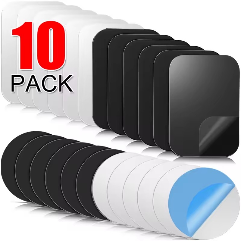 Car Accessories Tablet Holder - แผ่นโลหะแม่เหล็กบางสำหรับที่วางโทรศัพท์ในรถยนต์ แผ่นเหล็กอเนกประสงค์ สติ๊กเกอร์แม่เหล็กสำหรับแท็บเล็ต โต๊ะทำงาน และที่วางโทรศัพท์มือถือ