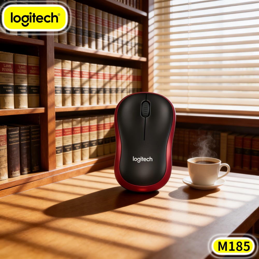 Logitech Tablet Accessories - โลจิเทค M185 เมาส์สำหรับแท็บเล็ตแล็ปท็อป 1000 DPI ควบคุมการนอนหลับอัตโนมัติ
