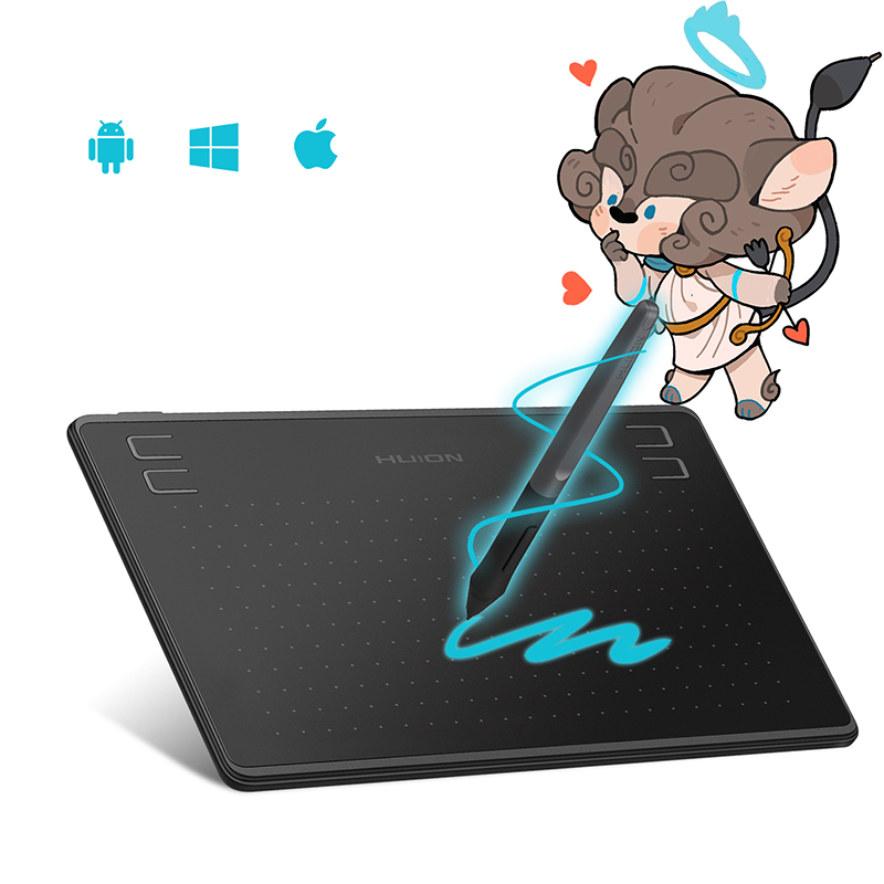 Huion Tablet Accessories - Huion HS64 แท็บเล็ตกราฟิกปากกาดิจิตอลแท็บเล็ต 8192 แบตเตอรี่-ฟรีStylusกดปุ่มรองรับAndroid Windows