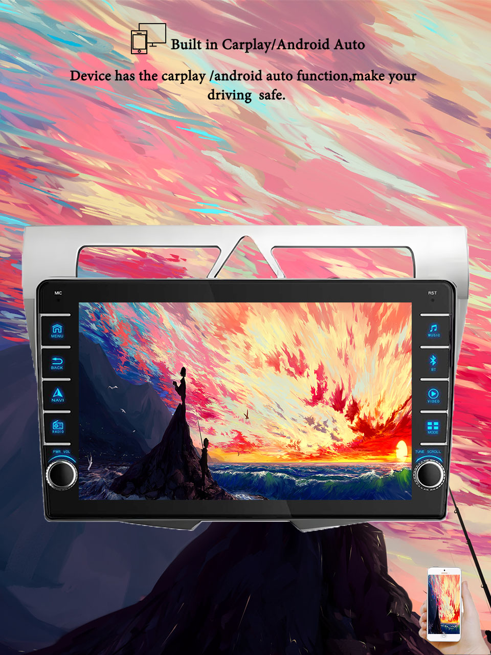Tablet Danish Mobile & Accessories - 8G + 128G Android 14 สําหรับKia