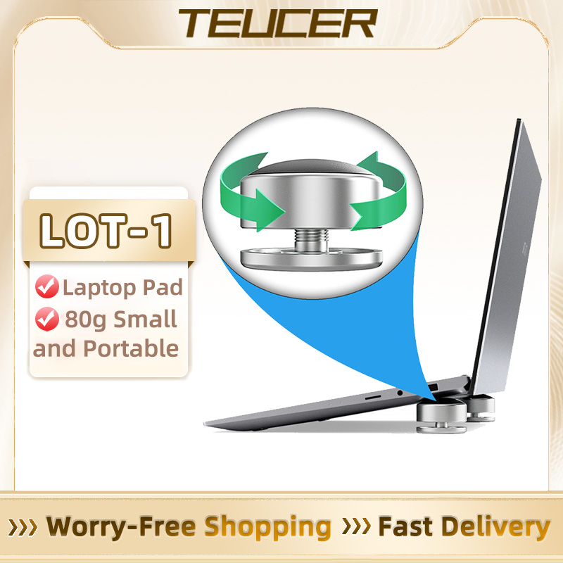 Cooling Stand Tablet - Teucer Lot-1แท่นวางแล็ปท็อปแผ่นระบายความร้อนแบบพกพาฐานระบายความร้อนแบบปรับได้ฐานรองกันลื่นสำหรับ MacBook