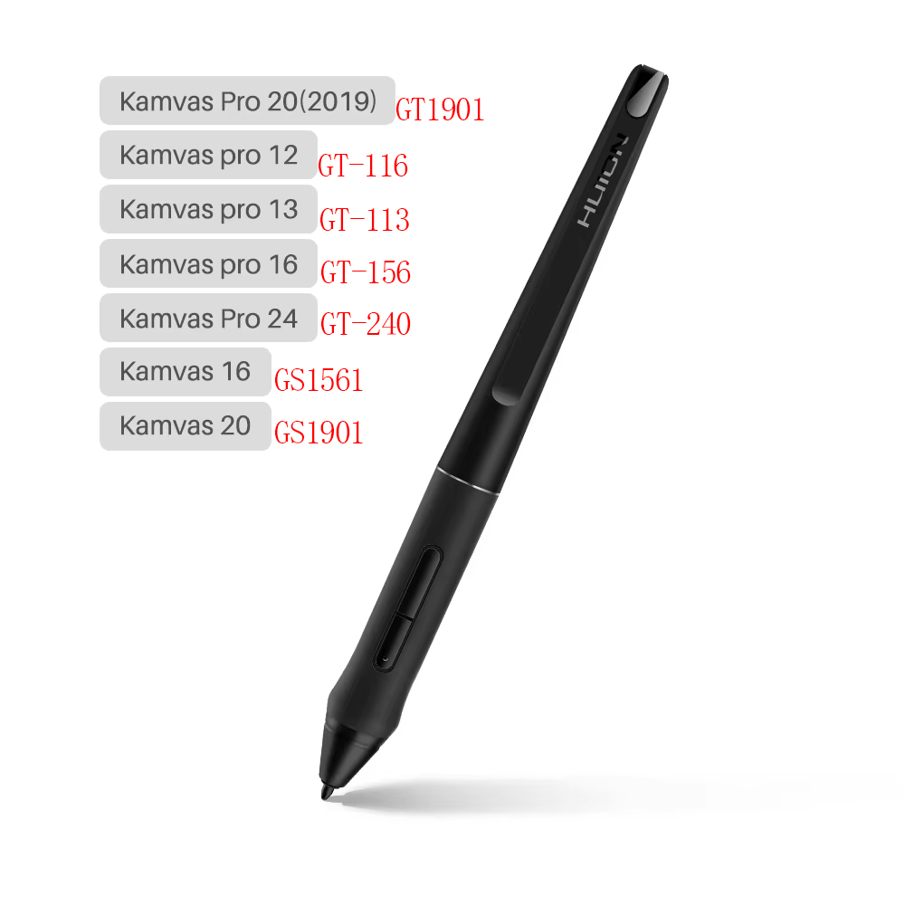 Huion Tablet Accessories - HUION ปากกา PW507แบตเตอรี่ฟรี2คีย์ด่วนสไตลัสดิจิตอลสำหรับการวาดภาพแท็บเล็ตจอภาพ kamvas Pro 12/13/16/20(2019)