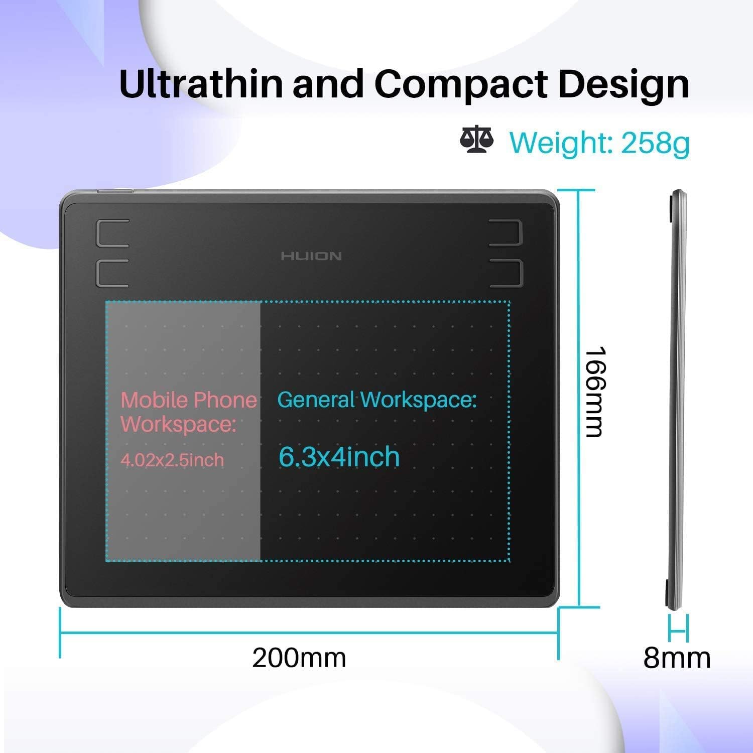 HUION HS64 แท็บเล็ตกราฟิก 6 นิ - Huion Tablet Accessories บทวิจารณ์และราคา