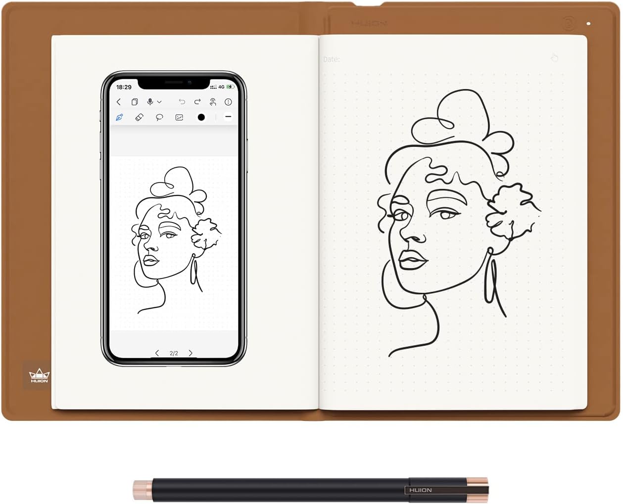 huion note 2 em 1 สมุดบันทึกกา - Huion Tablet Accessories บทวิจารณ์และราคา