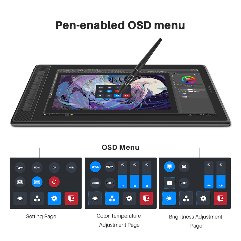 HUION kamvas Pro 16 2.5K QHD แ - Huion Tablet Accessories บทวิจารณ์และราคา