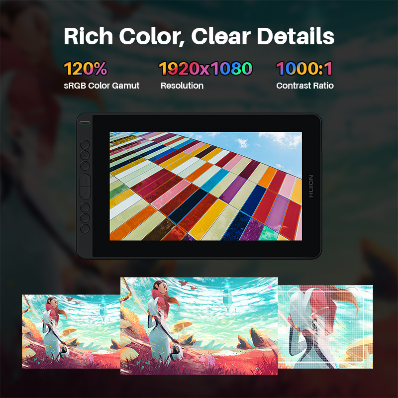 HUION Kamvas 12 กราฟิกแท็บเล็ต - Huion Tablet Accessories บทวิจารณ์และราคา