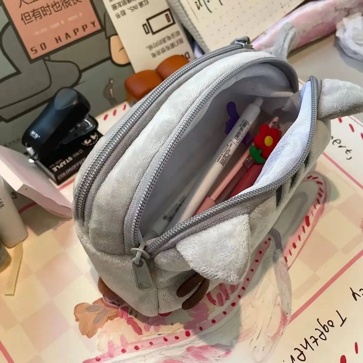 กระเป๋าดินสอพุชชีนน่ารัก ลายกา - Case With Pencil Holder บทวิจารณ์และราคา